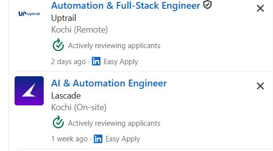 AI Automation with n8n & Make.com internship jobs in Chennai