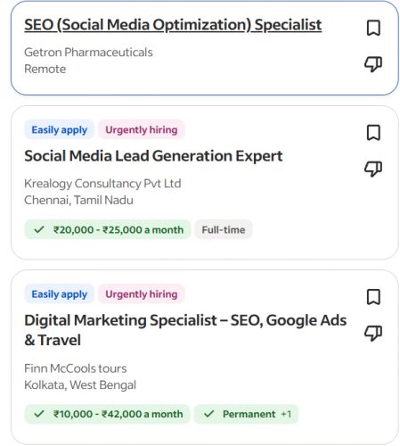 AI-Driven Digital Marketing internship jobs in Cochin