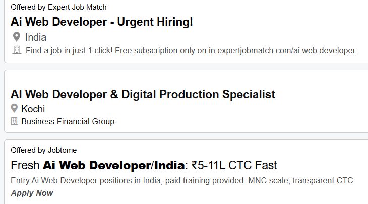 AI-Powered Web Development internship jobs in Bangalore